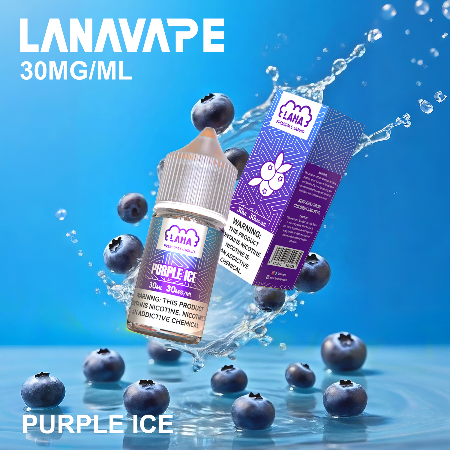 LANA 拉娜 30ml 瓶裝煙油|30MG 冰感強勁・清涼口感升級:圖片 6